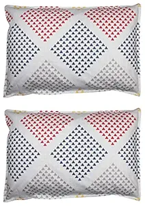 Home In Cotton 2 Piece Pillow Cover Set - 18 x 26 inches, Multi-Color