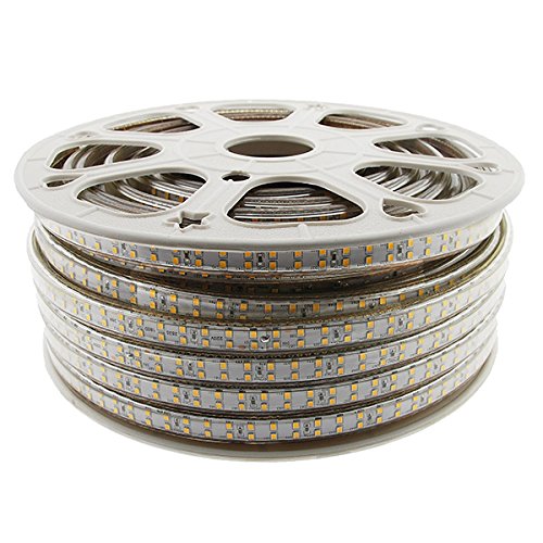 leduni® ruban à LED 12 mm 220 V 50 m 14 W/M AC IP65 180leds/M luminosité 980lm/M Angle 120  blanc
