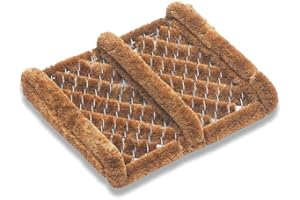 William Hunter Boot Scraper Outdoor with Coconut Fibre & Steel Wire – Durable Scrubbing Brush & Boot Cleaner for Home, Garden & Work – Heavy-Duty Mud Scraper for Boots & Shoes