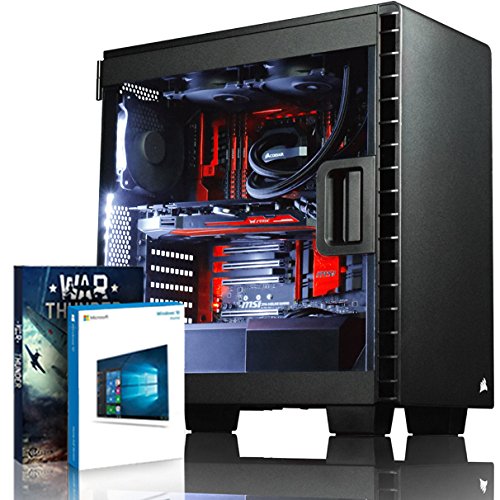 VIBOX Species-X GXR780-196 Gaming PC - 4,0GHz i7 10-Core Prozessor, GTX 1080, leistungsfähig, Wassergekühlter Desktop Gamer Computer mit Spielgutschein, Windows 10, Weiß Innenbeleuchtung, lebenslange Garantie* (3,0GHz (4,0GHz Turbo) Intel i7 6950X Extreme Broadwell 10-Core Prozessor, Nvidia GeForce GTX 1080 8GB Grafikkarte, 8GB Team 3000MHz DDR4 RAM, HyperX Savage 120GB SSD, 2TB Festplatte, Corsair H100i GTX Wasserkühler, EVGA 750w Netzteil, Corsair Gehäuse, GODLIKE)