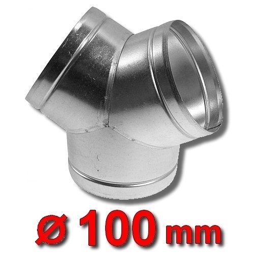 Y-Stück Lüftung Verbinder Ø 80 100 125 150 mm Verzinkt für Alu-Flex-Rohr YRS.90 (100 mm) - 2