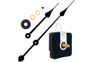 yufana Meccanismo Dell'orologio da Parete, Orologio da Parete Fai da te Con Movimento al Quarzo, Movimento dell'Orologio Silenzioso, Adatto per pezzi di Ricambio per Orologi fai da te. (Nero223)