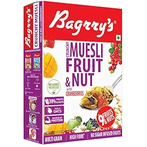 Bagrrys Crunchy Muesli, Fruit and Nut with Cranberries, 400g