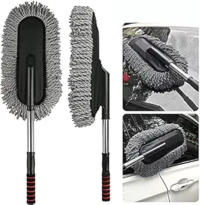 RAJJADI Microfiber Flexible Duster Car Wash | Car Cleaning Accessories | Microfiber | Brushes | Dry/Wet Home, Kitchen, Office Cleaning Brush with Expandable Handle. (Multi Colour).