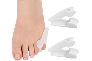 EODKSE Correttore Alluce Valgo con Separatori per i Dita del Piede - Kit da 4 Pezzi in Silicone per Correggere l'Alluce Valgo e Separare Le Dita dei Piedi, Mignolo e Piccolo,