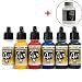 Produktbild Airbrush Farben 6 x 17 ml Cleaner 85 ml Vallejo Model Air Basis Farben-Set Airbrushfarben