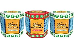 YEPPLO 2 x White Tiger Balm + 1 x Red Tiger Balm (21g X 3pcs)