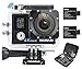 Produktbild WiMiUS Q4 Actioncam 4k Action kamera mit Dual Bildschirm 16MP Sports Action Camera Wasserdicht mit Transporttasche, 2 Akkus, Externes Ladegerät (Schwarz)