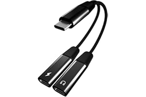 Powice Adapter US B C na Dual US B C, 60 W, ładowanie i słuchanie muzyki 2 w 1, rozdzielacz USB C 1 do 2, dla iPhone 16/16Pro/15/15Pro, Galaxy