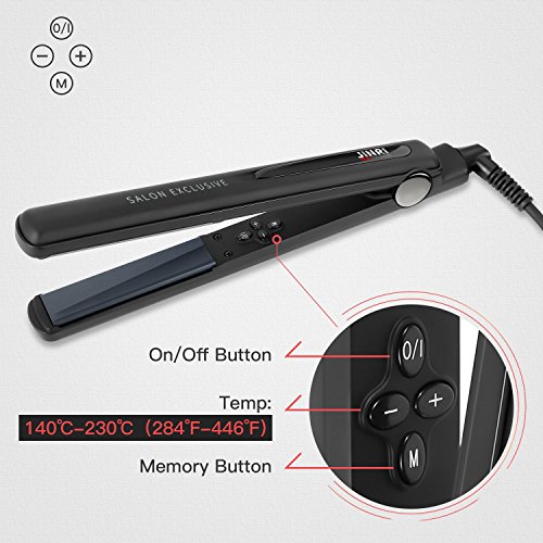 BESTOPE Haarglätter Keramikplatten Glätteisen mit LED Anzeige und Tastensperre Hair Styler Auto-abschalten Hitzebeständige Haarbürste - 7
