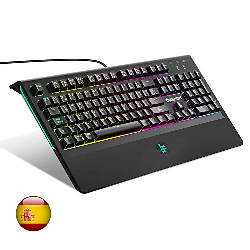 Teclado Mec  nico Gaming de Tronsmart TK09R RGB Retroiluminado 105 Keys  Switches Blue Anti-Ghosting-Versi  n programable con Disposici  n Espa  ola