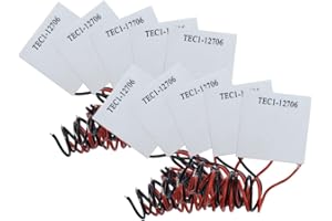 HEEMOL TEC1-12706 12V 6A 6W Cella Peltier Modulo,Dissipatore di Calore Termoelettrico Modulo Piastra di Raffreddamento Condizionatore d'aria Foglio Generatore di Raffreddamento (10PCS)