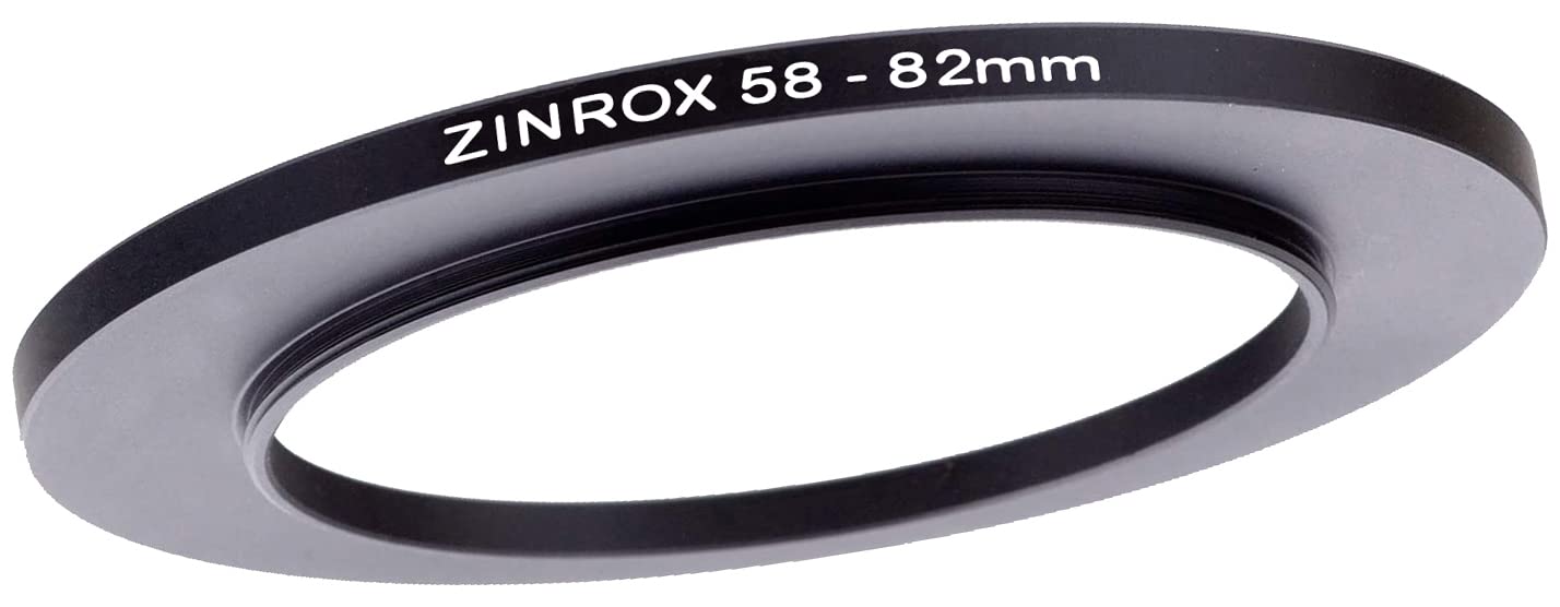 ZINROX® 58-82mm Step Up Lens Filter Adapter Ring, Set of 1 Piece - Size :-58mm to 82mm Stepping Ring