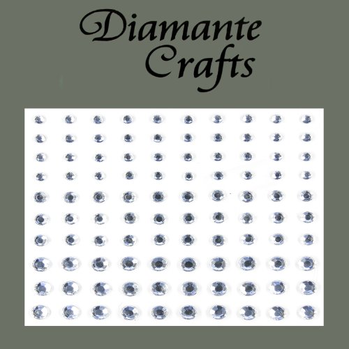 3mm 4mm 5mm Clear Diamante Self Adhesive Rhinestone Body Nail Vajazzle Gems - created exclusively for Diamante Crafts