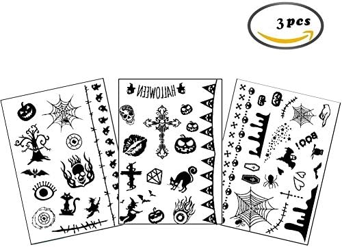 Temporary Tattoo Stylish Black Design (3pcs)