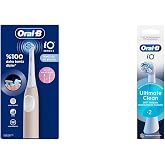 Oral-B iO 2 Şarjlı Diş Fır&ccedil;ası - Pembe + Oral-B iO Ultimate Clean Beyaz Diş Fır&ccedil;ası Yedek Başlığı 2 Adet