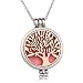 Produktbild Tree of Life Aromatherapie Halskette,Maruxiong Damen Essential Oil Diffuser Necklace+7 Pads (Rose gold)