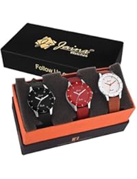 Jainx Triple Combo Multi Color Dial Analog Watch for Women & Girls - JXT809