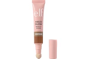 e.l.f. Halo Glow Contour Beauty Wand, stick contouring liquido per un look scolpito naturale, formula modulabile, prodotto vegano e non testato sugli animali, Light/Medium