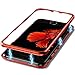 Produktbild CreWin für iPhone 7 Plus/8 Plus Hülle Glas mit MagnetischFull Body Panzerglas Rückseite Durchsichtig 360 Grad Handyhülle Transparent Hard Case Schutzhülle Bumper Schutz Cover Handytasche- Rot