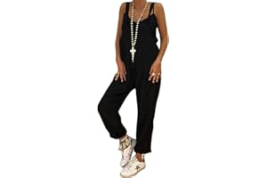 DOTBUY-SHOP DOTBUY Petos de Pantalones Largos Petos Mujer Verano Elegantes Casual Suelto Talla Grande Jumpsuit Playsuit Bolsillos Mono Pantalón para Premama Embarazada Playa Fiesta