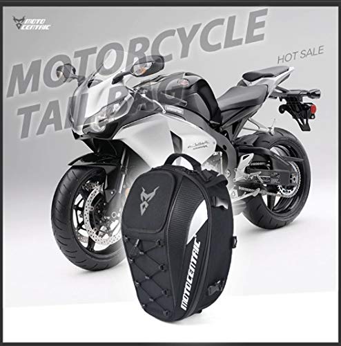 Portabultos Trasaero - Mochila de Carcasa Dura para Moto ((Expandible e Impermeable)) (Gris)