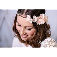Brauthaarband Blumenkranz Blüten Diadem Braut Frisur Hochzeit Boho A16