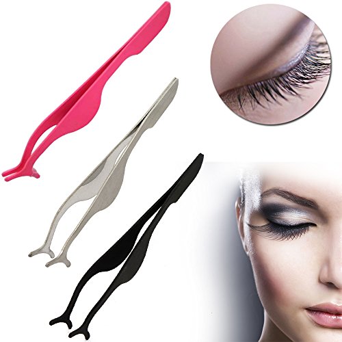 1Pcs Pro Beauty Tool False Eyelashes Extension Applicator Remover Clip Tweezer Nipper Black