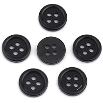 15 Boutons Ronds En Résine Noire 30mm Avec 4 Trous - Pour Couture, Création Et Scrapbooking