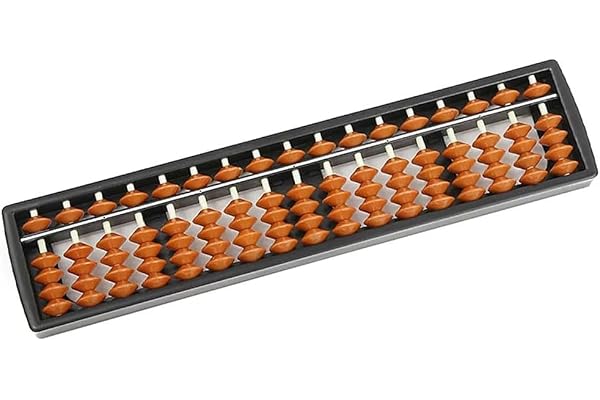 LATRAT plast abacus aritmetisk barn miniräknare, 17-siffrig retro trä kvadrat, kinesisk abakus beräkningslåda