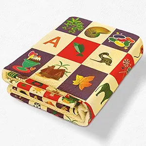 Quick Dry Sheet Printed Waterproof Baby Bed Protector - Highly Absorbent Play Mat for Babies (Small (70 * 50 cm), Yellow - ABCD)