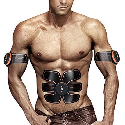SHENGMI Electrostimulateur Musculaire EMS - Ceinture abdominale Abdominal/Bras /Cuisses Electrostimulation Sans Fil Appareil Fitness USB Charge - Idéal pour les hommes et les femmes
