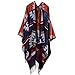 Produktbild Frauen Mode Nepal Stil geometrischen Mustern Oversized verdickte Decke Schal wickeln Poncho Schal Cape gemütliche Faux Cashmere perfekt als Geschenk für Frau 150 * 130cm , b