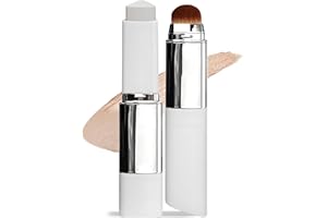 XUMINNY Color Changing Foundation Stick with Detachable Brush, Full To Medium Coverage Base Makeup, Color-Changing Make-up, Suitable for All Skin Types (Natural colour)