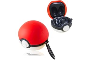 Viwind Cover per Samsung Galaxy Buds2 Pro Cover (2022)/ Compatibile con Galaxy Buds2, Pro Case (2021) /Live Case (2020) con Moschettone,Custodia Case in Silicone Funny Cute Cartoon 3D(Pokeball)