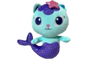 IOSCDH 25cm Ga-bby Sirène Poupée en Peluche violet Mer-maid chaton Peluche Jouets Anime Plush Toy Figurines Personnages Plush Peluche Poupée en Peluche