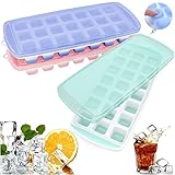 ❄Múltiusos - sí, es una bandeja de cubitera hielo, pero no para limitar su uso para hacer cubitera hielo. Se puede usar para congelar alimentos para bebés, aceite de coco, frutas, Café, o incluso whisky, vino, pudín, puré de comida, etc.