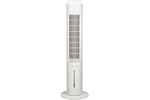 ARDES - AR5R09 Raffrescatore Evaporativo a Torre EOLO TOWER - Telecomando, Serbatoio 3 Litri, Base Oscillante Comandi Touch e Display - 3 Velocità e Timer 12h