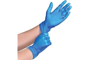 K-MART BLUE Vinyl Powder Free powder free Glove & Disposable in Medium Size(Color-Blue)- Pack of 100