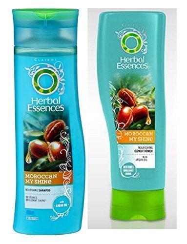 Herbal Essences Moroccan My Shine Set Shampoo & Conditioner with Argan Oil. Bundle with Beauty tips sheet.