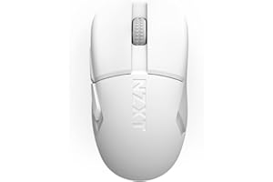 NZXT Lift Elite Souris de Jeu sans Fil – Ultralégère 57 g – Taux d'interrogation de 4K/8K, commutateurs optiques, capteur Optique de 26K DPI – Longue durée de Vie de la Batterie – Blanc