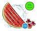 Produktbild XXL Aufblasbar Halbe Wassermelone Melone rot - coole, trendige Luftmatratze Schwimmbrett Schwimminsel für Pool, Wasser für Kinder und Erwachsene inkl. 1x Getränkehalter Cocktailhalter