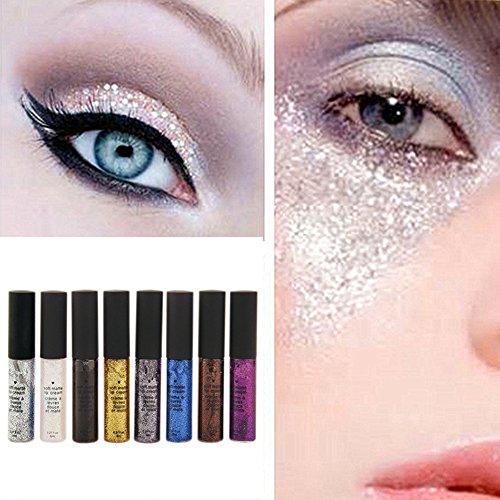 Blue Vessel Funkelnde Wasserdichte Auge Liner Stift Stift Glanz Flüssigen Eyeliner Glitzer (Silber) - 2