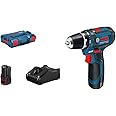 Bosch Professional GSR 12V-15 12V System Trapano-avvitatore a Batteria, Include 1 Batteria da 2.0 Ah, Caricabatteria GAL 12V-