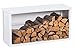Produktbild CLP Kaminholzständer SKAGEN, Brennholzständer, Höhe 51 cm, Kamin-Holzregal, Holzlager, Kamin-Holzhalter, Holzbutler, Weiß