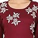 Cottonwalas Women's Rayon Embroidered Ankle Length Anarkali Kurti (Maroon, Medium)