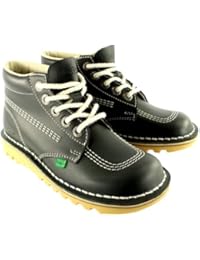 Mujer Kickers Kick Hi Clásico Cuero Oficina Trabajo Tobillo Zapatos