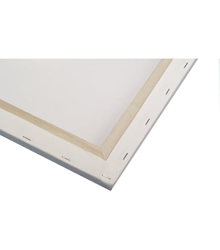 ARTIKUM 2 Pannelli Tela 60x60 Cm - Cotone 280g/m² - Pronti Per Pittura Con Cornice A Fessura