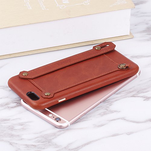 iPhone 6 Plus/iPhone 6S Plus Lederhülle Brieftasche , XGUO Dünne Leder Tasche mit Stand Halter Kreditkarten Steckplätze Für iPhone 6 Plus/iPhone 6S Plus optimale Einhandbedienung Hülle(Braun,iPhone 6 Plus/iPhone 6S Plus) - 6