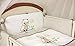 3 Piece Nursery Bedding Set with Bumper To Fit Cot Bed & Cot - Owls (Cot Bed 140 x 70cm, Brown)